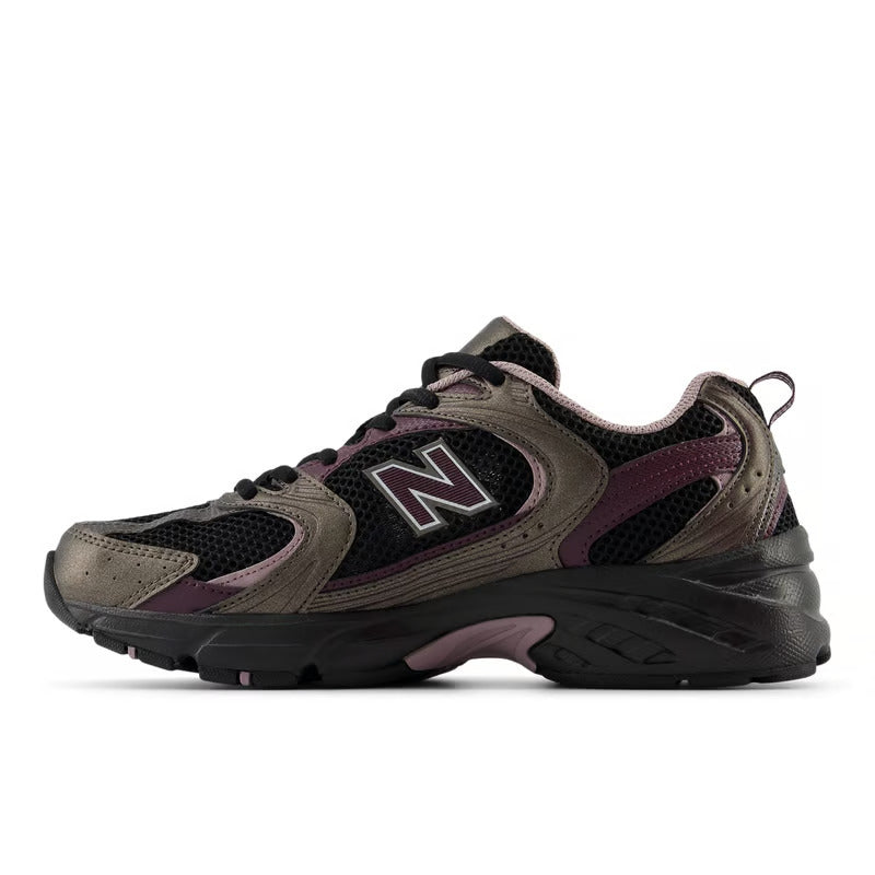 530 Shoes - Black with Black Metallic and Plum Brown